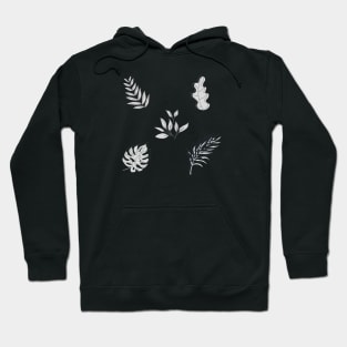 Scandinavian Minimalist Plant Pattern Hoodie